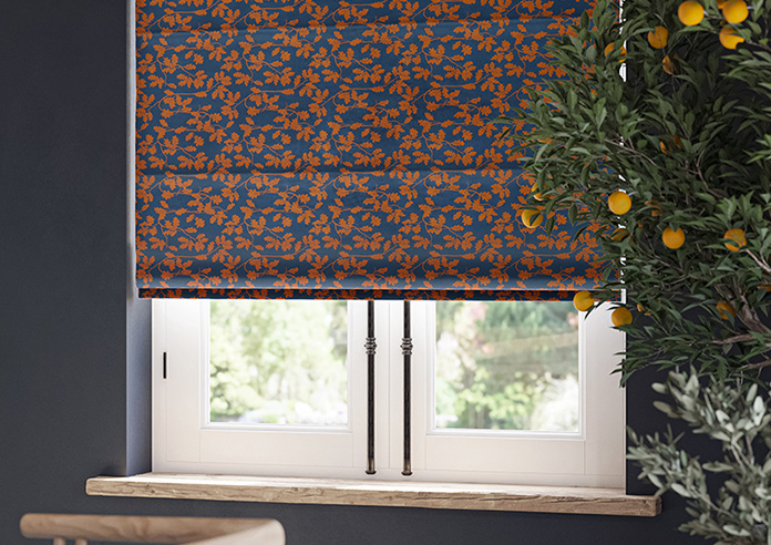 Oak Leaves Velvet, Autumn - Roman Blind - Image 5